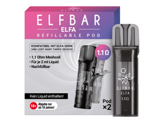 ELFA Refillable Pod 2er Pack - 1,1 Ohm (Leerpod)