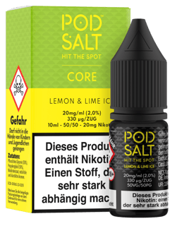 Pod Salt Core Serie - Lemon &amp; Lime Ice 20mg/ml Nikotinsalz
