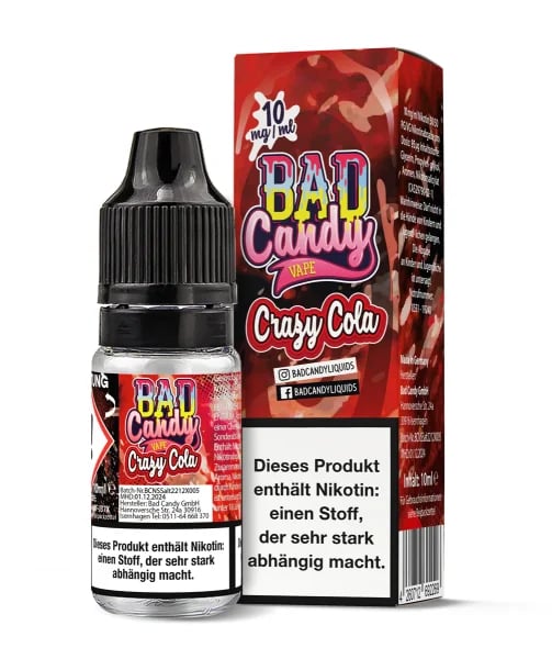 Bad Candy - Crazy Cola 10mg/ml Nikotinsalz