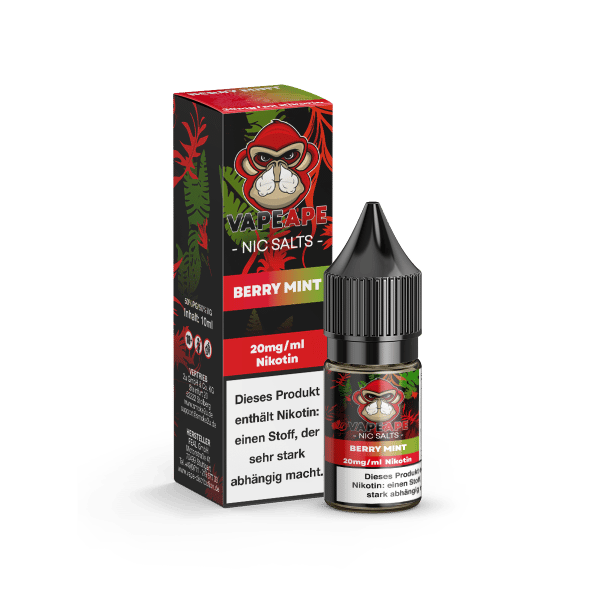 VapeApe Liquid 10ml - Berry Mint 20mg/ml