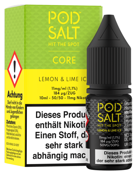 Pod Salt Core Serie - Lemon &amp; Lime Ice 11mg/ml Nikotinsalz