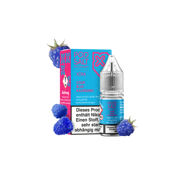 Pod Salt Xtra Serie - Sour Blue Raspberry 10mg/ml