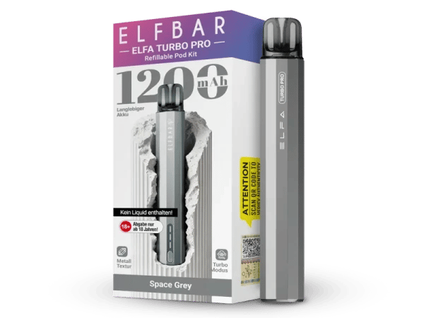 ELFA TURBO PRO KIT (Basisger&auml;t und 1 Pod) - Space Grey