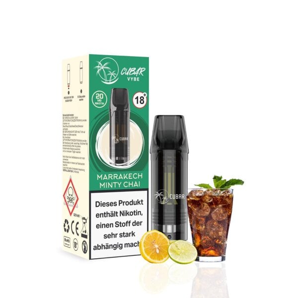 CUBAR Vybe Pod - Marrakech Minty Chai (Black Tea Lemon Mint)