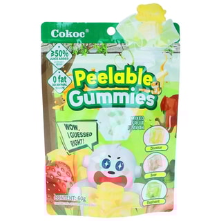 Cokoc - Peelable Gummies - Mixed Fruit Flavor 60g