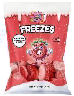 Chaos Candy - Freezes - Crunchy Strawberry Rings 40g