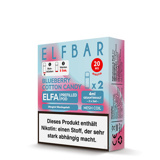 ELFA CP by Elf Bar - Prefilled Liquid POD - Blueberry Cotton Candy