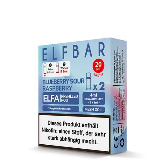 ELFA CP by Elf Bar - Prefilled Liquid POD - Blueberry Sour Raspberry