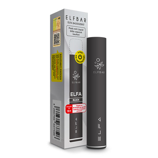 Elfa-Pod-Kit E-Zigarette Vape Stick Liquid Kostenloser Versand Rückgaberecht Lieferung Black Schwarz Verpackung