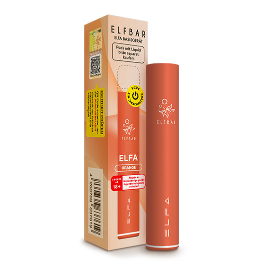 Elfa-Pod-Kit E-Zigarette Vape Stick Liquid Kostenloser Versand Rückgaberecht Lieferung Orange Verpackung