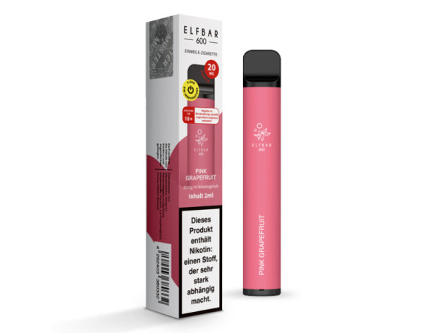 ELF BAR CP 600 Pink Grapefruit Vape Stick Pen Einweg E-Zigarette Dampfen Aroma Geschmack Liquid Zitrone saftig