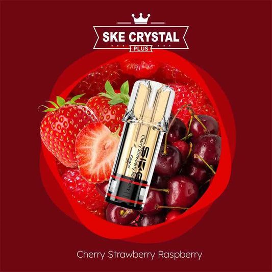 SKE Crystal Plus - Prefilled Liquid POD - Cherry Strawberry Raspberry