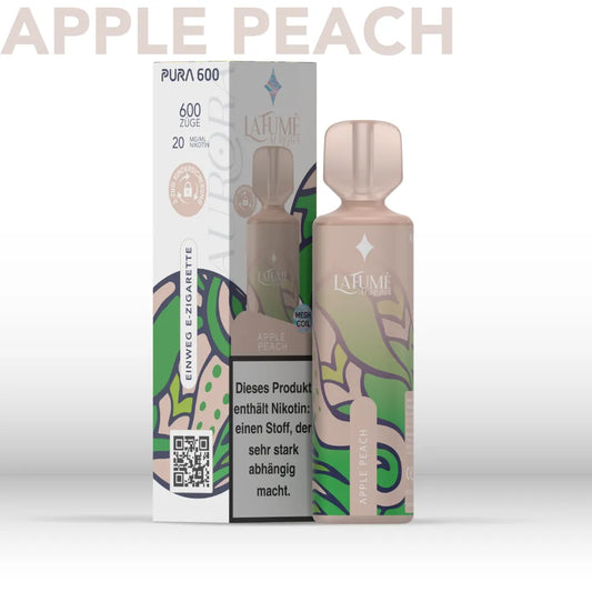 La Fume Aurora Vape Apple Peach E-Shisha E-Zigarette mit Apfel Pfirsich Geschmack Aroma Online Shop 600 Züge 20mg/ml Nikotin