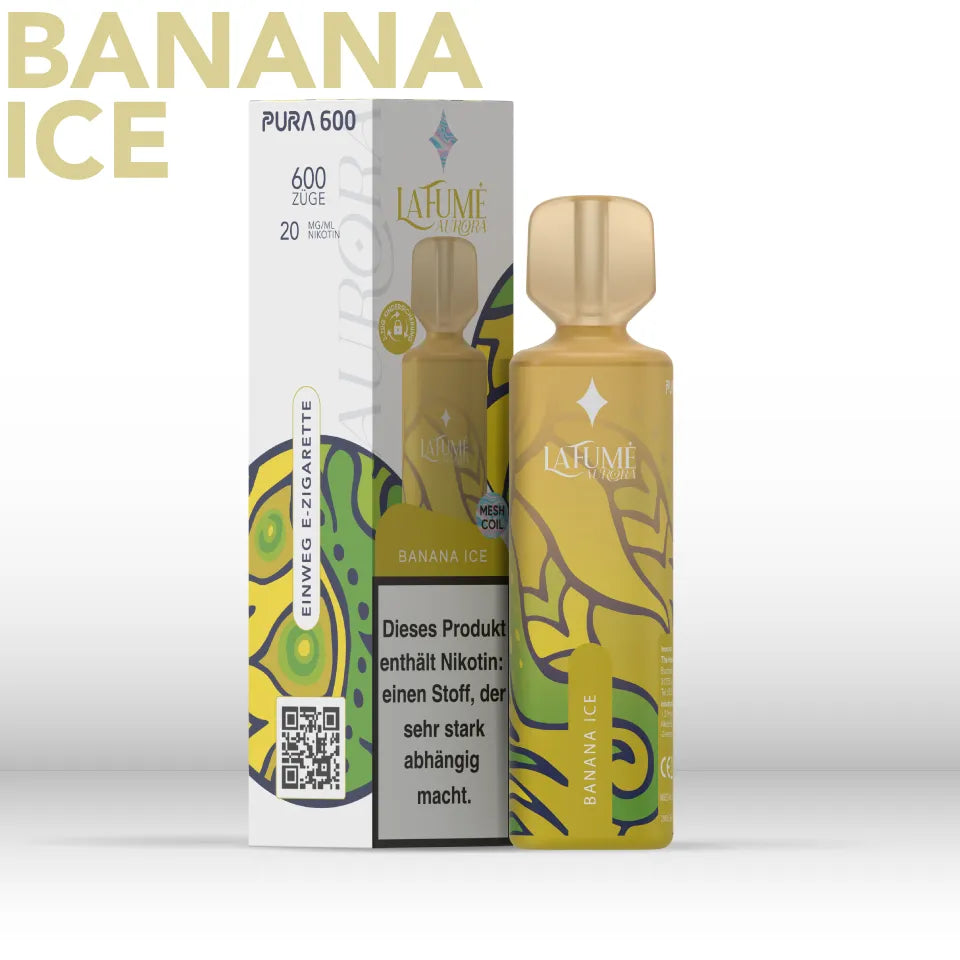 La Fume Aurora Vape Banana Ice E-Shisha E-Zigarette mit Bananen Eis Geschmack Aroma Online Shop 600 Züge 20mg/ml Nikotin