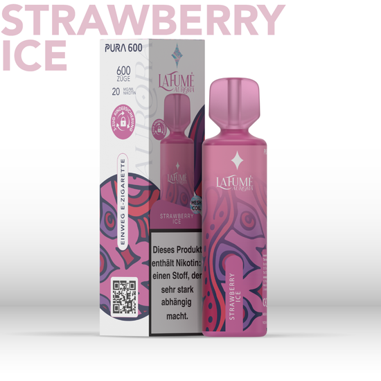 La Fume Aurora Vape Strawberry Ice E-Shisha E-Zigarette mit Erdbeeren Eis Geschmack Aroma Online Shop 600 Züge 20mg/ml Nikotin