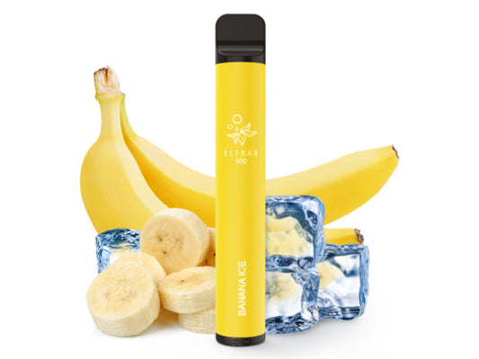 Elf Bar 600 CP Einweg Vape E-Zigarette Banana Ice Banane E-Shisha 20mg mit Nikotin Früchte Aroma Vape mit Bananen Eis Geschmack
