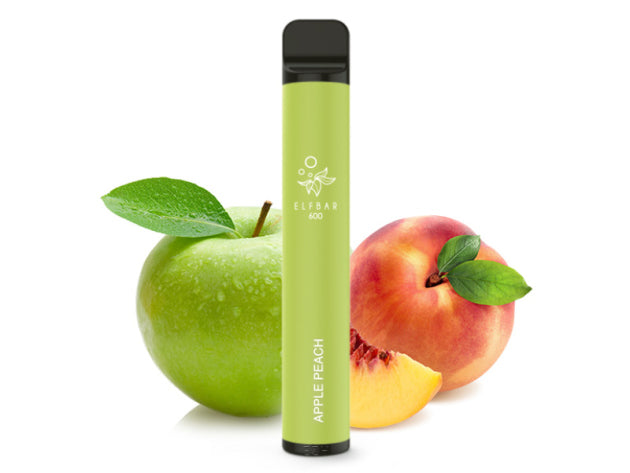 Elf Bar 600 CP Einweg Vape E-Zigarette Apple Peach Apfel Pfirsich E-Shisha 20mg mit Nikotin Früchte
