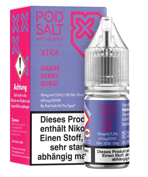 Pod Salt Xtra Serie - Grape Berry Burst 10mg/ml