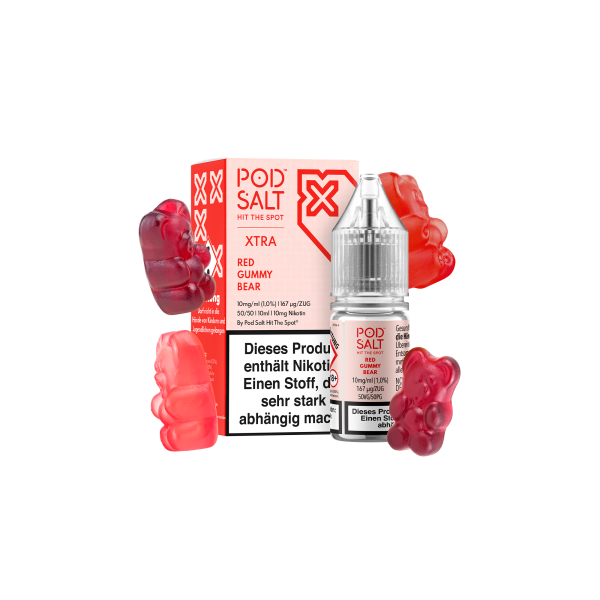 Pod Salt Xtra Serie - Red Gummy Bear 10mg/ml