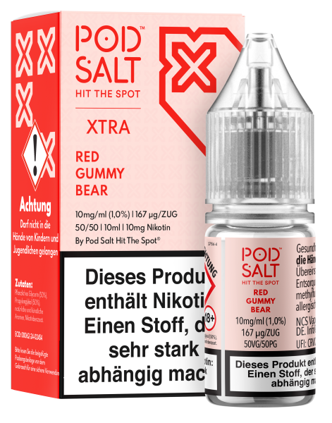 Pod Salt Xtra Serie - Red Gummy Bear 10mg/ml