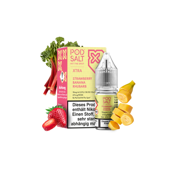 Pod Salt Xtra Serie - Strawberry Banana Rhubarb 10mg/ml