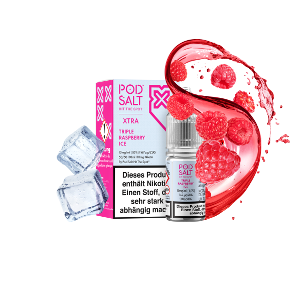 Pod Salt Xtra Serie - Triple Raspberry Ice 10mg/ml
