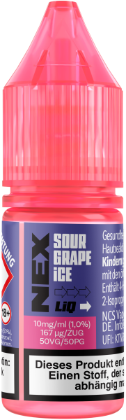 NexLiq NicSalts - Sour Grape Ice 10mg/ml