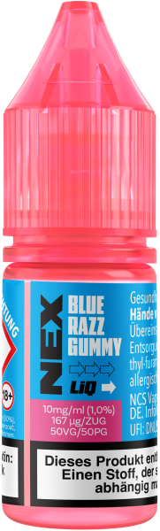 NexLiq NicSalts - Blue Razz Gummy 10mg/ml