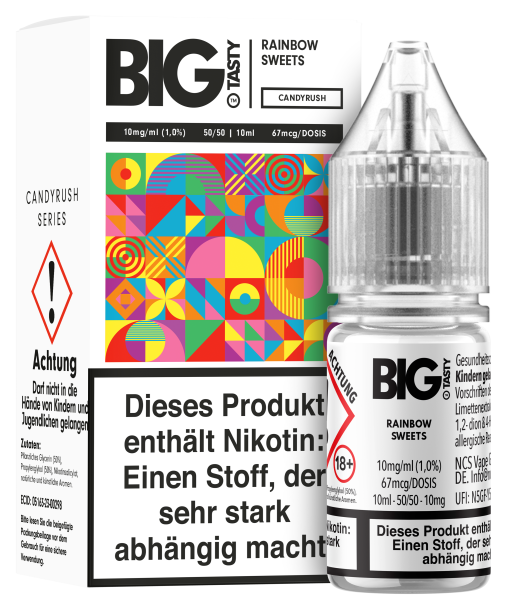 Big Tasty NicSalts - Rainbow Sweets 10mg/ml