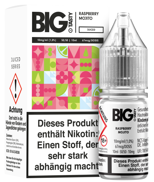 Big Tasty NicSalts - Raspberry Mojito 10mg/ml