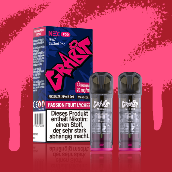 GRABIT Nex Pod - Passion Fruit Lychee (2er Pack)