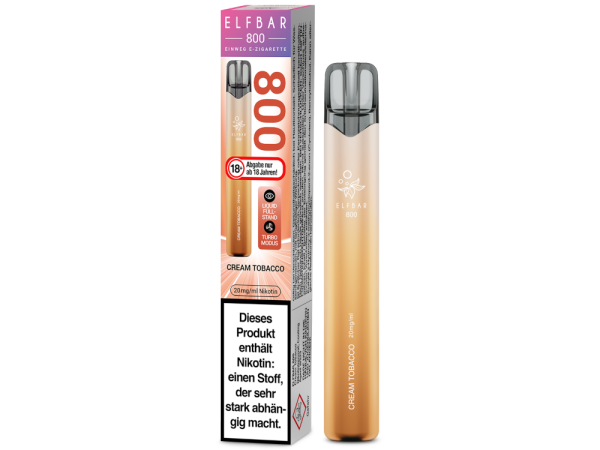 Elfbar 800 - Cream Tobacco 20mg/ml