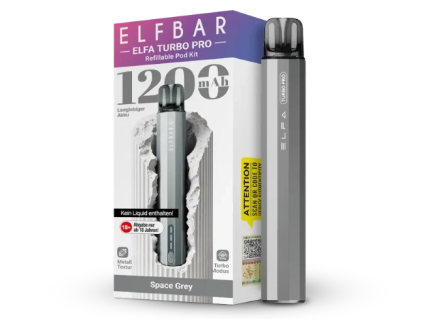 ELFA TURBO PRO KIT (Basisgerät und 1 Pod) - Space Grey